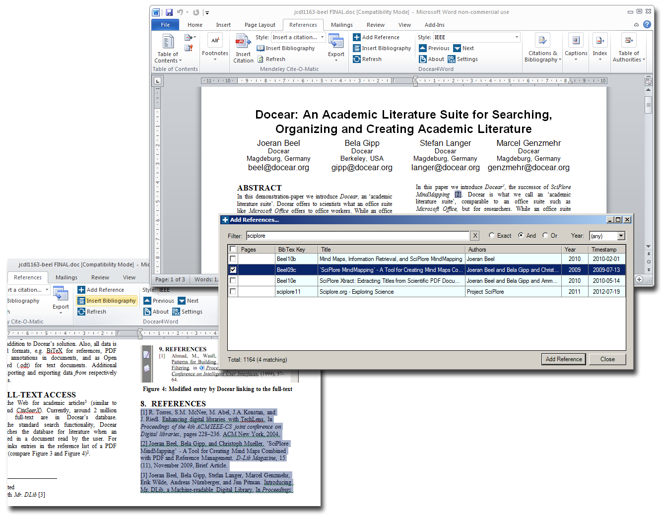 Create a numbered bibliography in word free