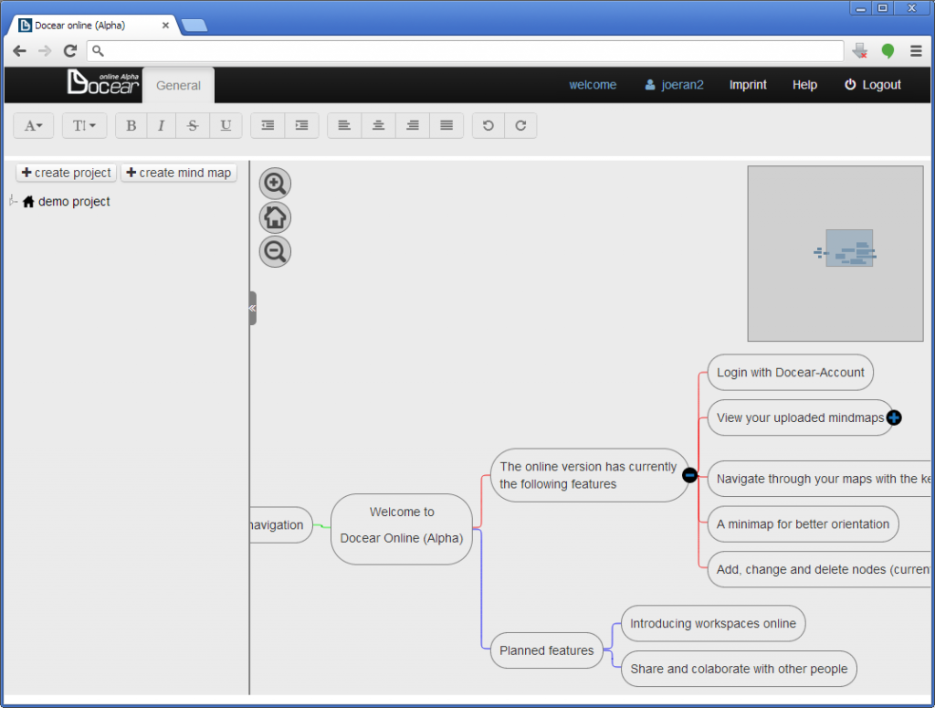 Docear Web (preview)